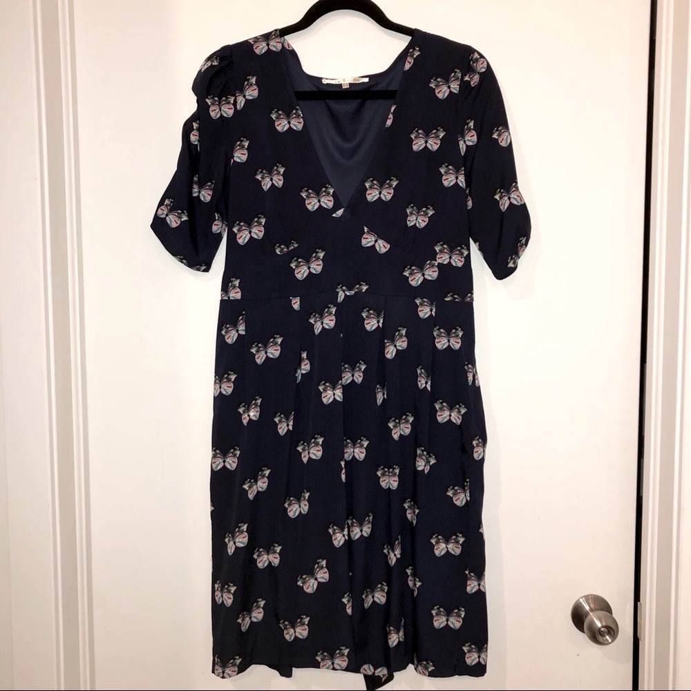 Uttam Boutique Navy Print dress size 12